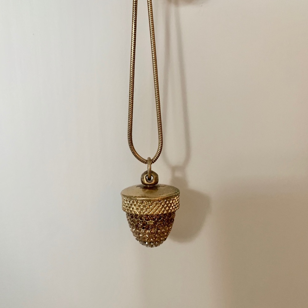 Madewell Acorn locket necklace